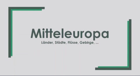 Geographie - Mitteleuropa einfach und kurz erklärt