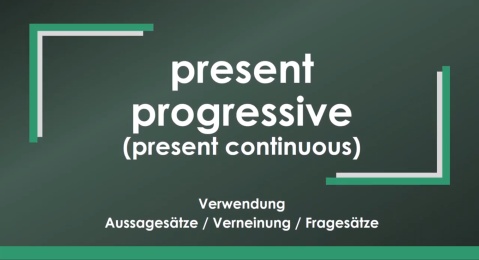Englisch - present progressive einfach und kurz erklärt