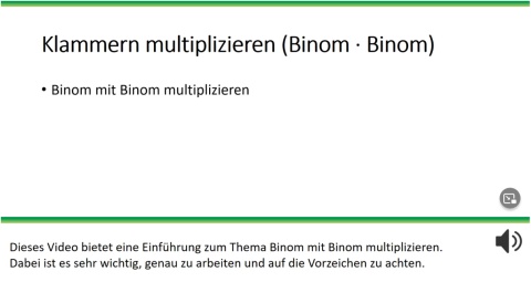 Mathe - Terme mit Klammern multiplizieren Binom x Binom einfach und kurz erklärt
