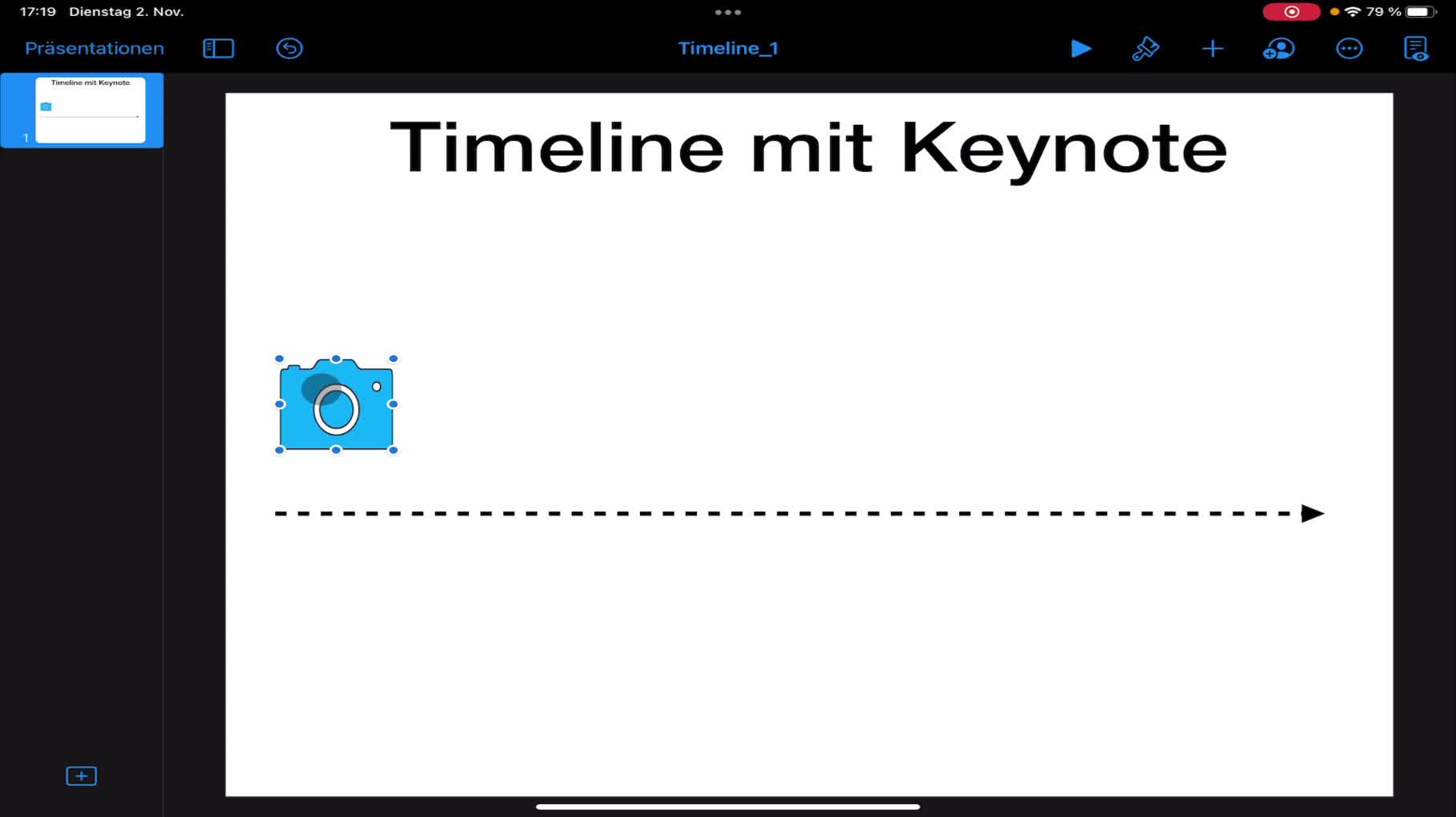 Timeline in Keynote für iPadOS erstellen